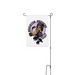 New Logo Color Flag, a White 12" x 18" Yard Flag with Stake