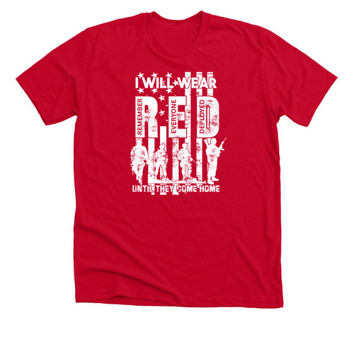 RED Fridays, a Solid Red Blend Premium Unisex Tee
