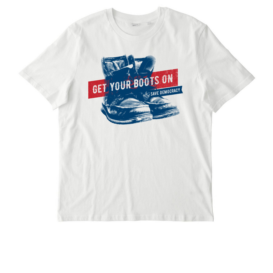 GET YOUR BOOTS ON TEE (white), a Off White Stanley/Stella Unisex Creator 2.0 Tee