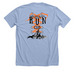 Run Club - VOLUNTEER ONLY, a Heather Baby Blue Premium Unisex Tee (back-view)