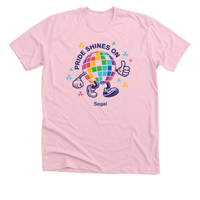 Pride@Segal 2026 Light Background, a Heather Pink Premium Unisex Tee
