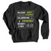 Cross-Lines Values, a Black Crewneck Sweatshirt