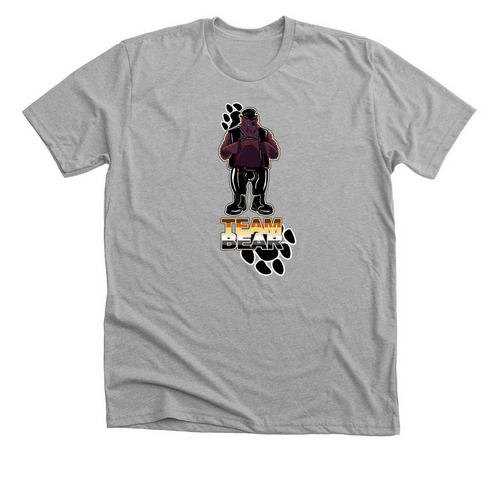 Team Bear, a Athletic Heather Premium Unisex Tee