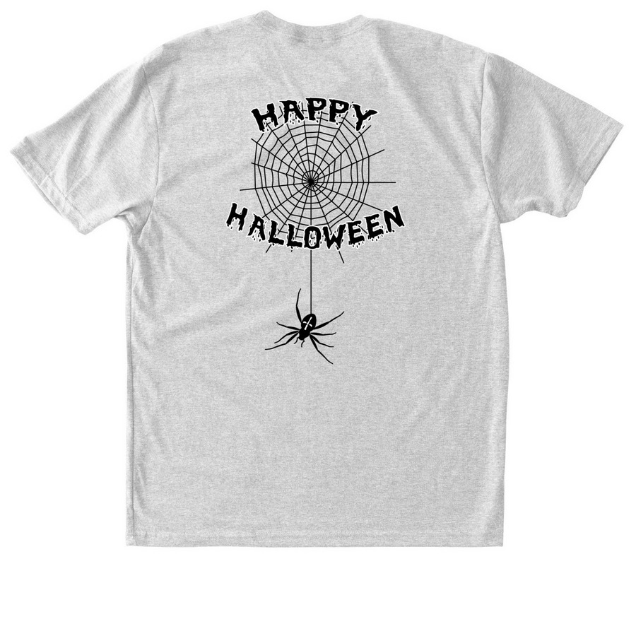 Spoopy Charity Shirt, a Heather White Triblend Unisex Tee (back-view)