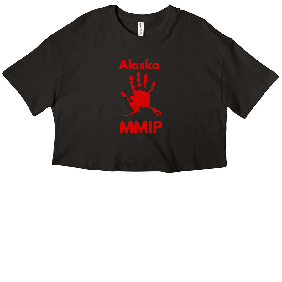 Cropped MMIP tee, a Black Women?s Cropped Cotton Tee