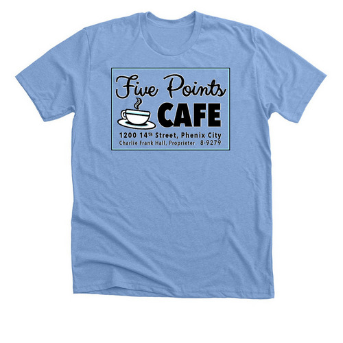 Five Points Cafe ? light, a Heather Carolina Blue Premium Unisex Tee