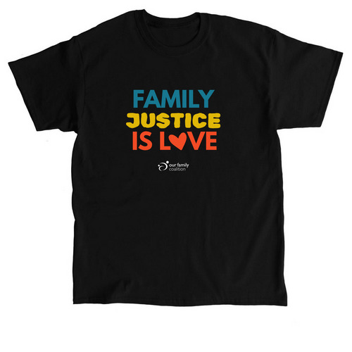 FAMILY JUSTICE IS LOVE, a Black Classic Unisex Tee