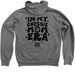 In My Chessie Mom Era (Design on back), a Deep Heather Zip Up Hoodie (back-view)