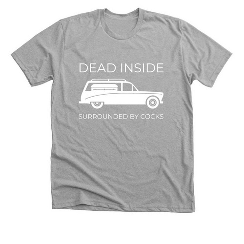 Dead Inside, a Athletic Heather Premium Unisex Tee