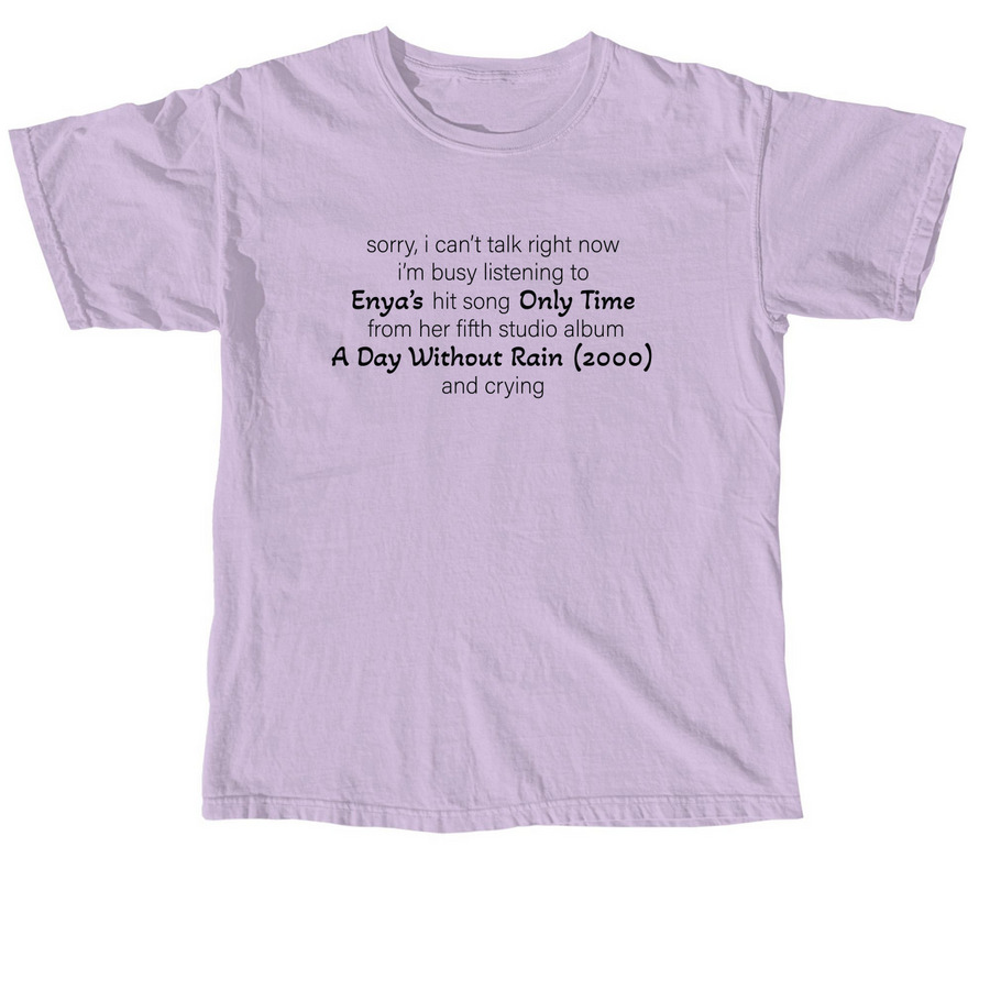 Only Time, a Orchid Comfort Colors Unisex Tee