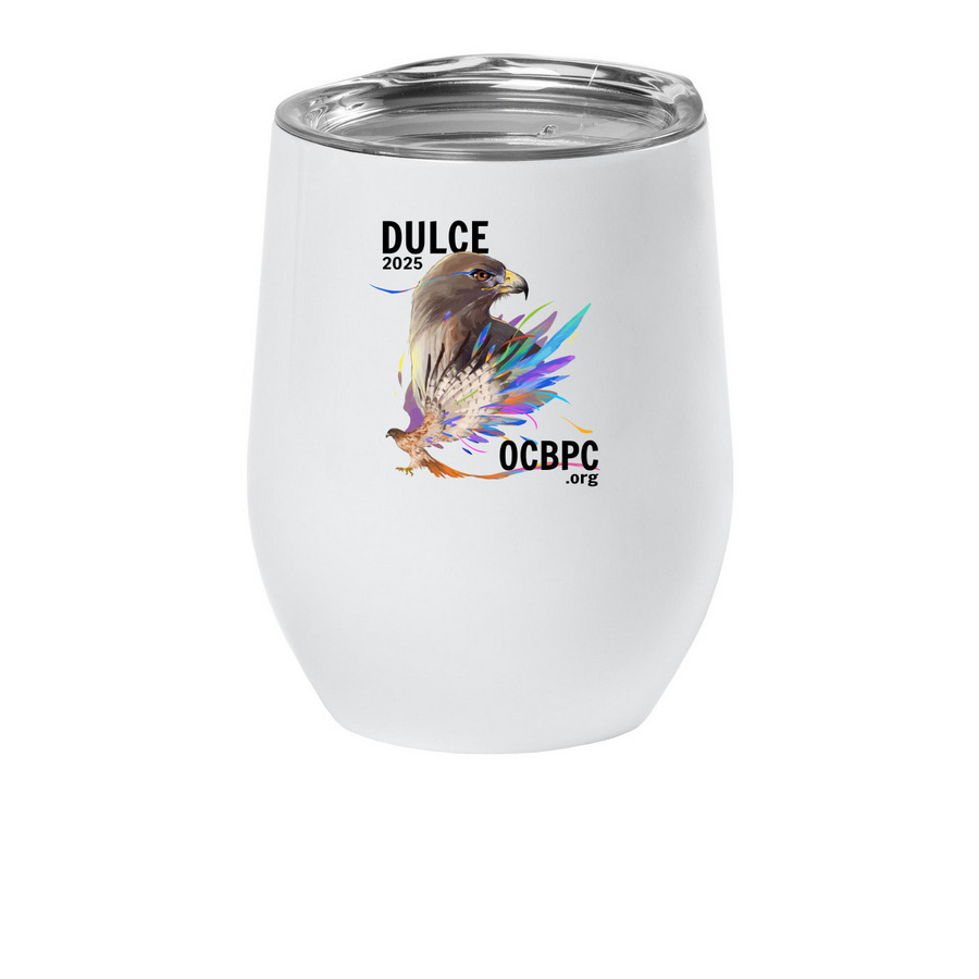 RETIRED Dulce 2025 Winner Tumbler, a White Insulated Wine Cup