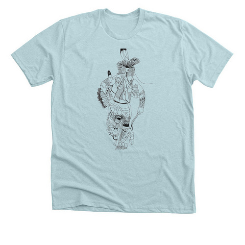 Siyoka, a Heather Ice Blue Premium Unisex Tee