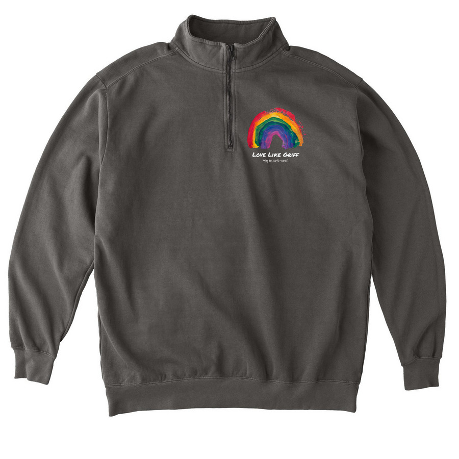 Griff?s Rainbow, a Pepper Comfort Colors Quarter Zip Pullover