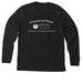 Adult (T-Shirts (S&L) & Tanks) White Logo, a Solid Black Blend Premium Long Sleeve Tee (back-view)