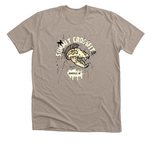 Mohawk Bear, a Heather Stone Premium Unisex Tee