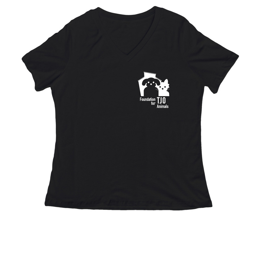 Lucky to Be Rescued, a Black Women's Relaxed V-Neck Tee