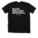 Black. Brilliant. Beautiful. ADULT, a Solid Black Blend Premium Unisex Tee