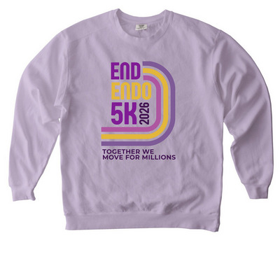 End Endo 5K Comfort Crewneck Retro Sweatshirt, a Orchid Comfort Colors Crewneck Sweatshirt