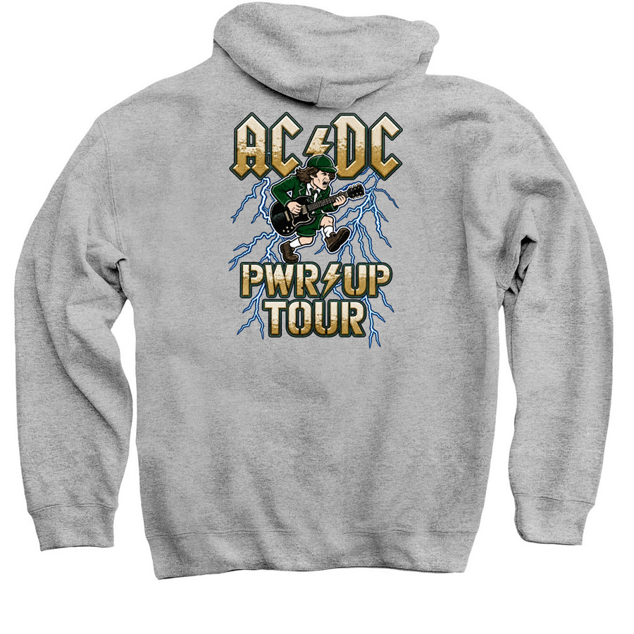 ACDC Notre Dame PWR UP Tour 2026 T- Shirt, a Sport Grey Pullover Hoodie (back-view)
