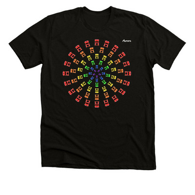 Aurora Pride, a Black Heather Premium Unisex Tee