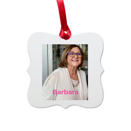 Ornament, a White Aluminum Square Ornament