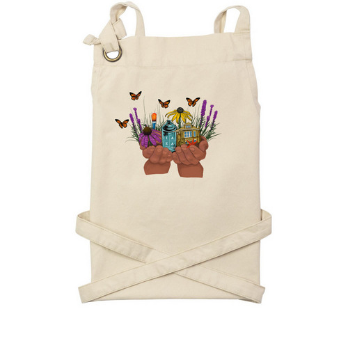 IAEA x Mario Mena Apron, a Natural Cotton Canvas Pocket Apron