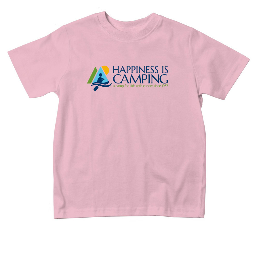 Happiness Is Camping Toddler Tshirts, a Pink Toddler Tee
