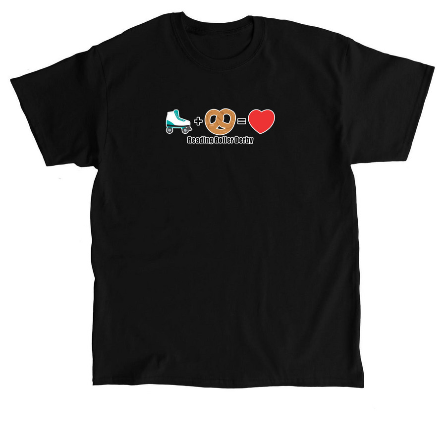 Roller Skate + Pretzel = Heart, a Black Classic Unisex Tee