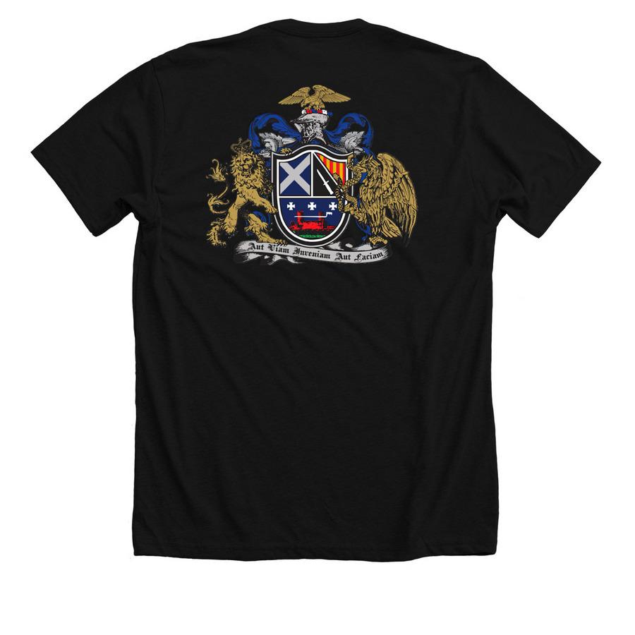 New Charlie Guard T-Shirt, a Solid Black Blend Premium Unisex Tee (back-view)