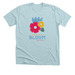 Bloom Transitions, a Heather Ice Blue Premium Unisex Tee