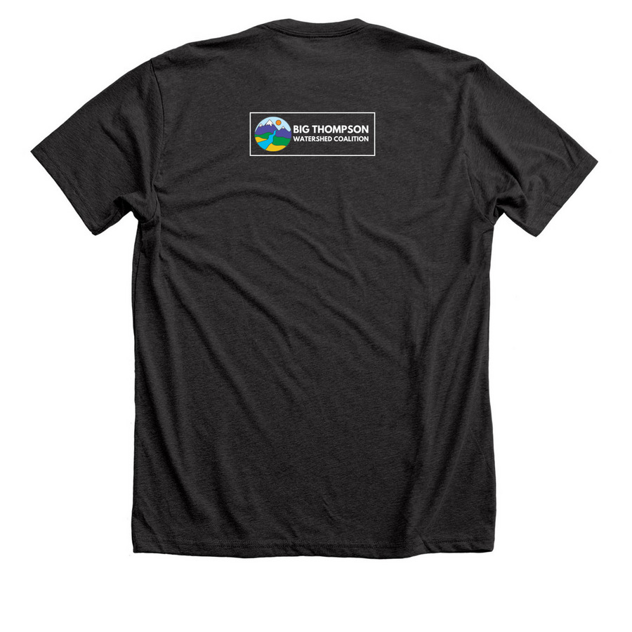 Dam Good At Restoration, a Dark Grey Heather Premium Unisex Tee (back-view)