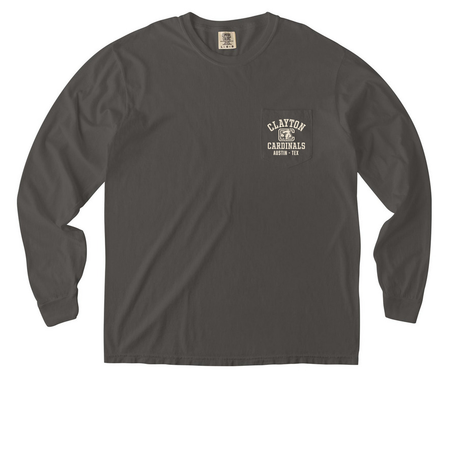 Parent Pocket Tee, a Pepper Comfort Colors Long Sleeve Pocket Tee