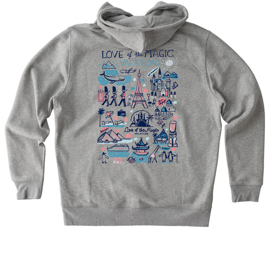 LOTMV Summit, a Heather Grey Stanley/Stella Unisex Cultivator 2.0 Zip Up Pullover Hoodie (back-view)