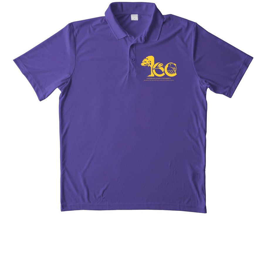 School of Renewable Natural Resources 100Year, a Purple Unisex Performance Polo