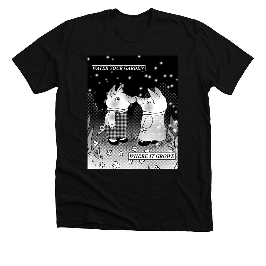 Water Your Garden Where it Grows, a Solid Black Blend Premium Unisex Tee