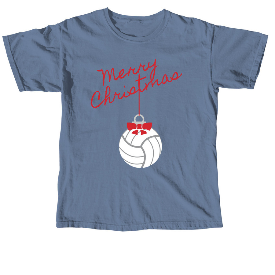 Merry Christmas Volleyball, a Blue Jean Comfort Colors Unisex Tee