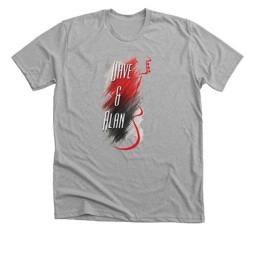 Red Guitar Swatch, a Athletic Heather Premium Unisex Tee