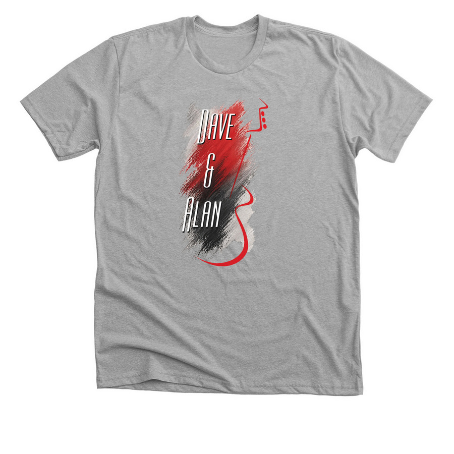 Red Guitar Swatch, a Athletic Heather Premium Unisex Tee