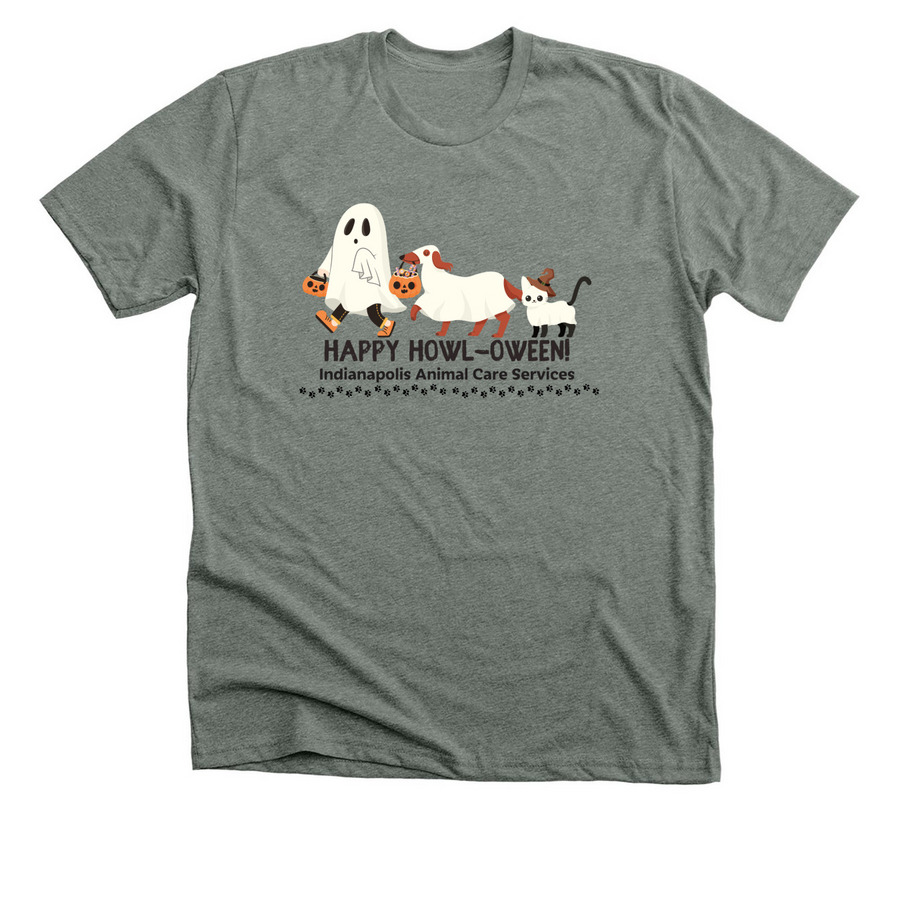Happy Howl-oween, a Deep Heather Premium Unisex Tee