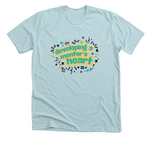 Developing a Mentor's Heart, a Heather Ice Blue Premium Unisex Tee