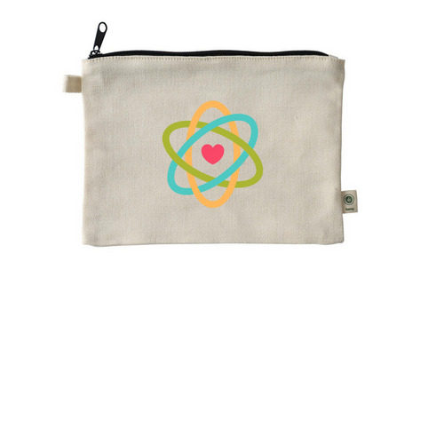Nuclear Love Pouch, a Natural 9"x7" Hemp Blend Pouch