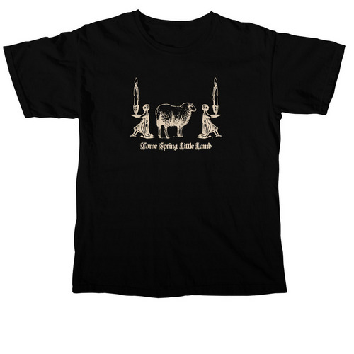Come Spring, Little Lamb - CREAM Collection, a Black Comfort Colors Unisex Tee
