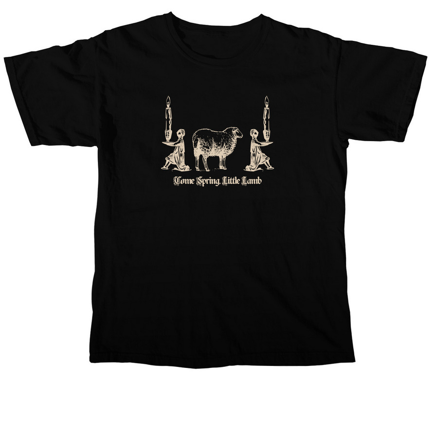 Come Spring, Little Lamb - CREAM Collection, a Black Comfort Colors Unisex Tee