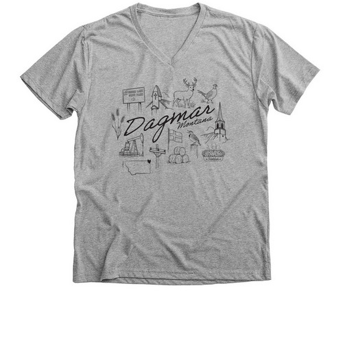 Dagmar, a Athletic Heather Premium V-Neck Tee