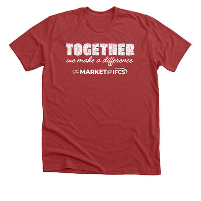 Volunteers - Together We Make a Difference, a Heather Canvas Red Premium Unisex Tee