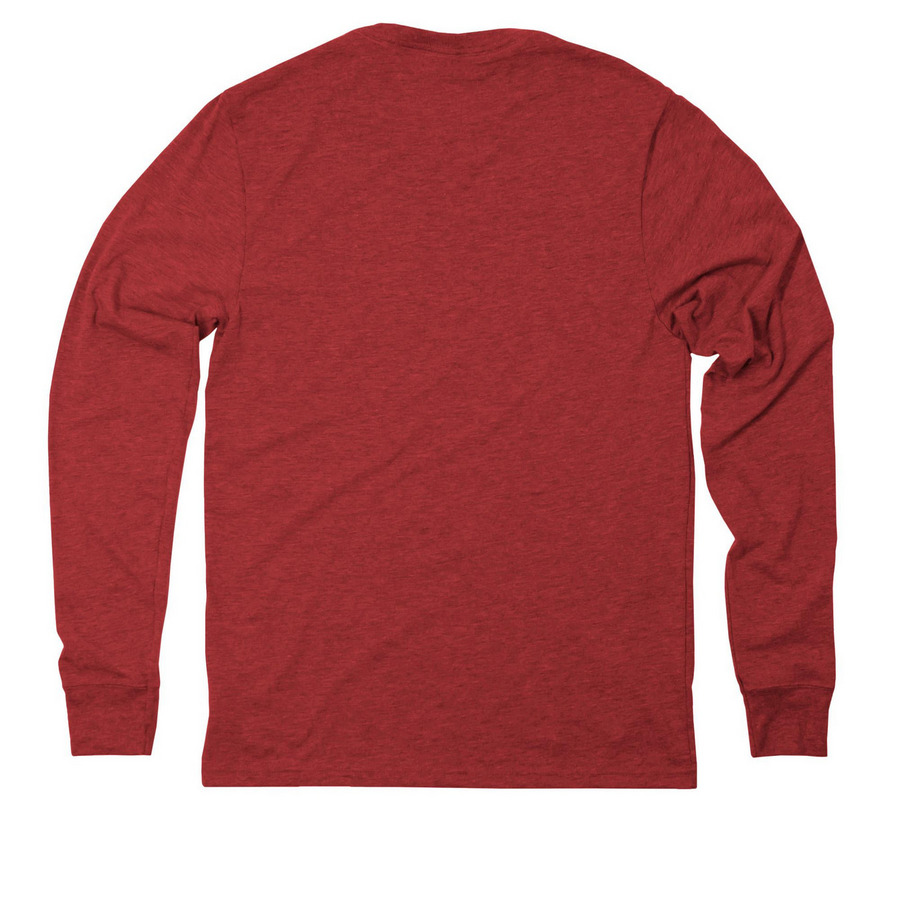 ICU Holiday Shirt, a Rise Up Red Allmade Eco Triblend Long Sleeve Tee (back-view)