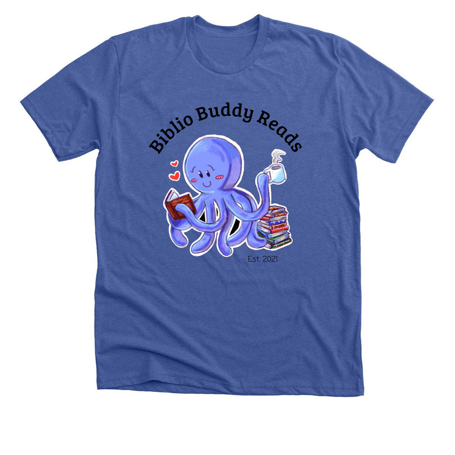 Biblio Buddy Octopus, a Solid True Royal Premium Unisex Tee
