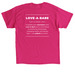 LOVE-A-BABE, a Heliconia Classic Unisex Tee (back-view)