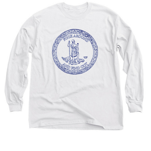 FAFO, VA, a White Classic Long Sleeve Tee