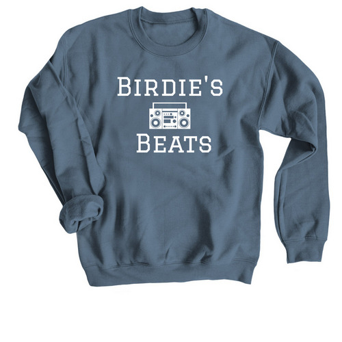 Birdie's Beats, a Indigo Crewneck Sweatshirt